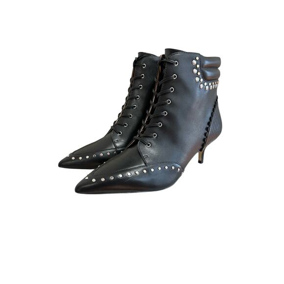 Coach x Tabitha Simmons Lace Up Bootie Womens Size 7.5 Victorian Witchy Black - Picture 5 of 10